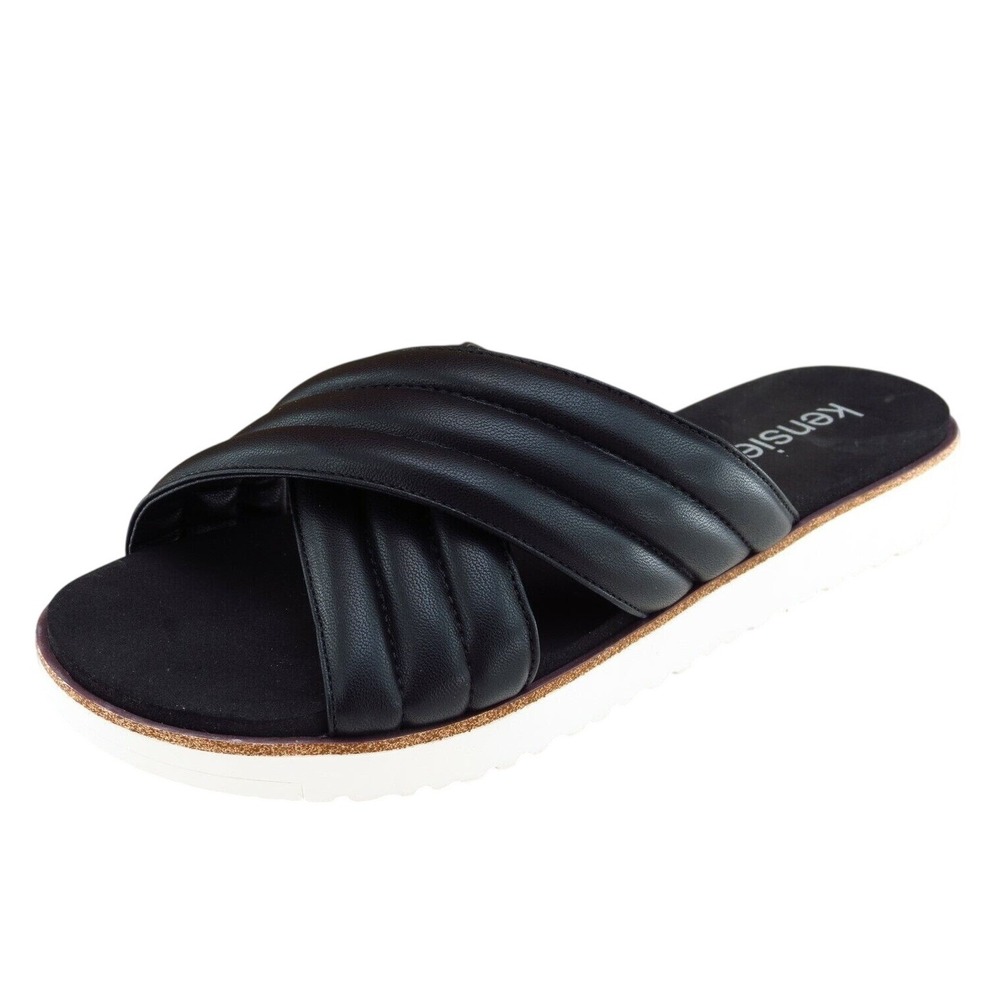 Kensie Girl Sz 6 M Black Slide Synthetic Women Sandals